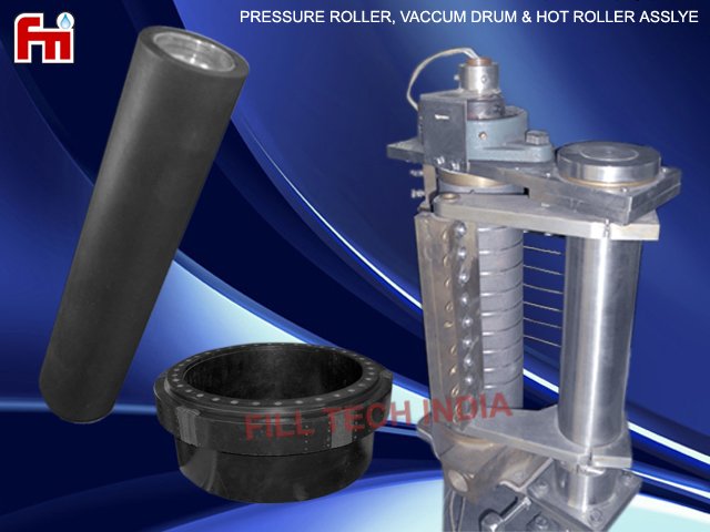 pressure roller vaccum drum and hot roller assembly